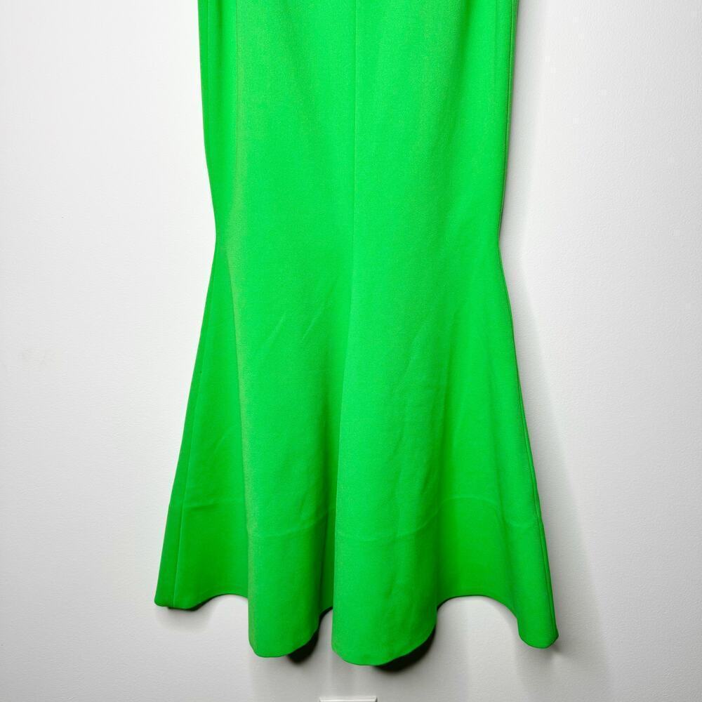 Solace London Lula Midi Dress Gown Formal Mermaid Vibrant Lime Green Size US 4 - Picture 5 of 11